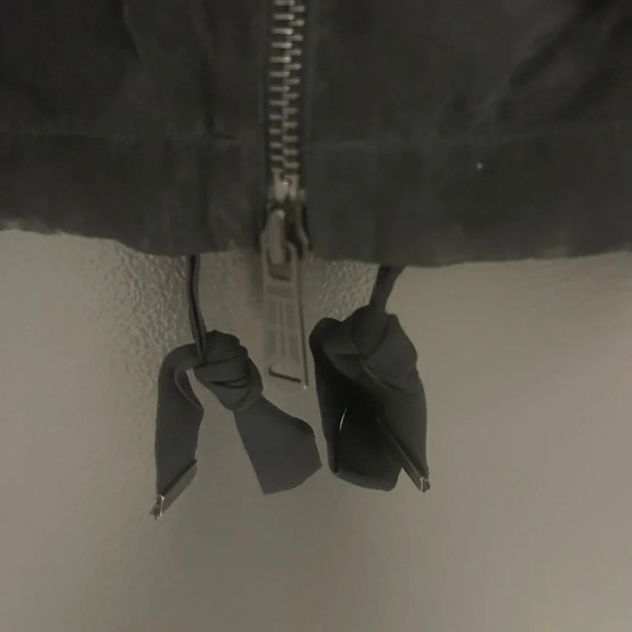 Diesel woman’s long vintage crepe bottom navy and black coat  mint condition M - Picture 6 of 9